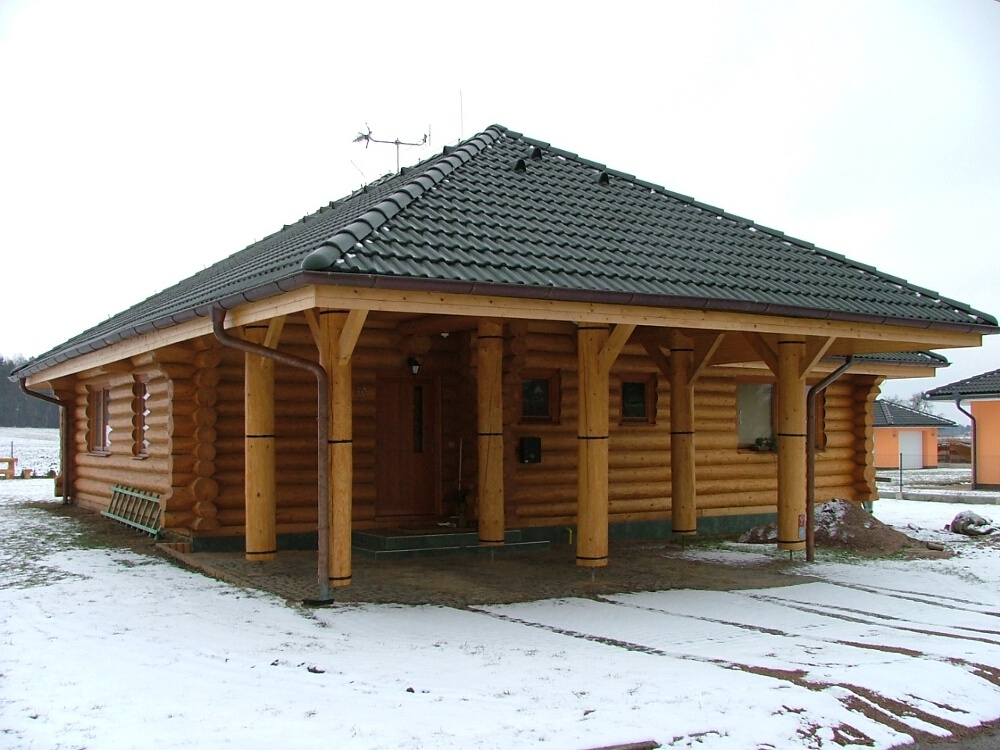zrubová stavba - prízemný bungalov